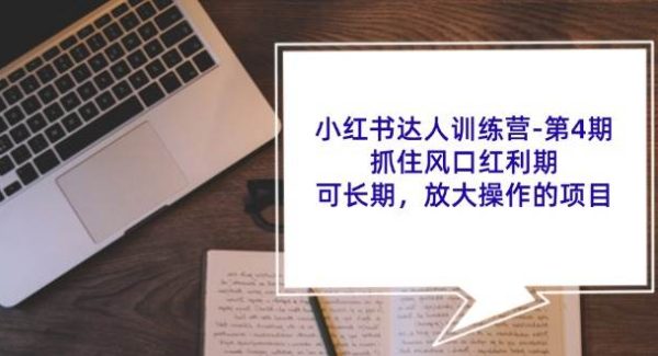 （11837期）小红书达人训练营-第4期：抓住风口红利期，可长期，放大操作的项目